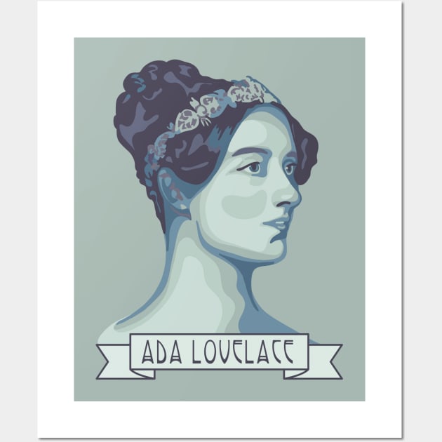 Ada Lovelace Portrait Wall Art by Slightly Unhinged